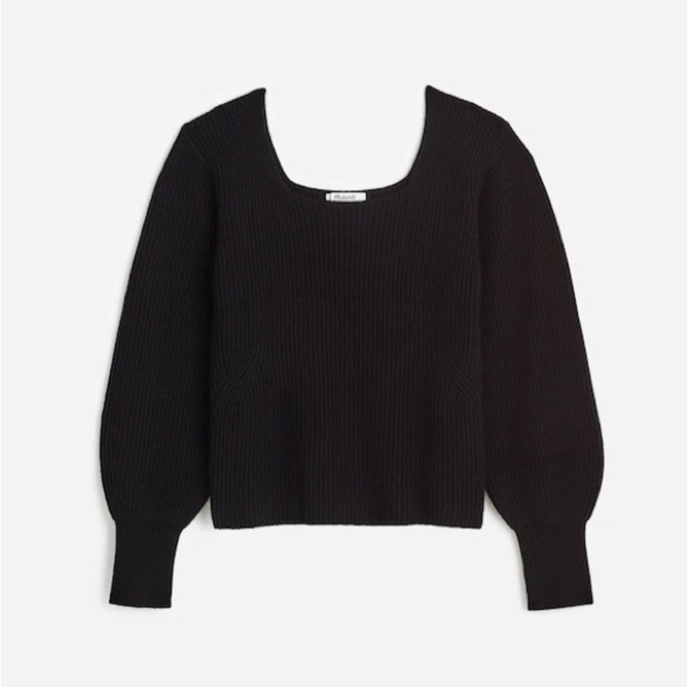 Madewell SoftWool Square-Neck Pullover Sweater, Size XS, NWT